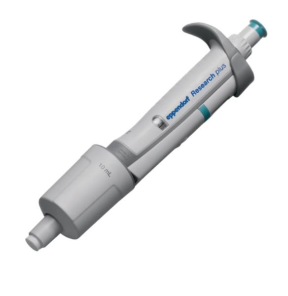 Eppendorf Research® plus, single-channel, variable, 1 – 10 mL, turquoise
