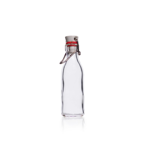 DWK DURAN® bottle with rolled flange, with clamp closure, 100 ml