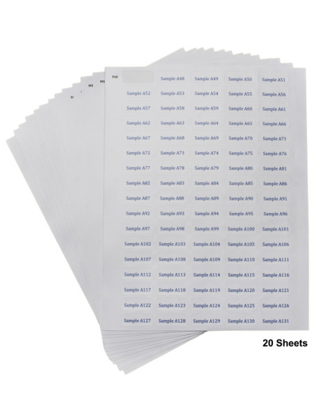 SP Bel-Art Cryogenic Storage Label Sheets;33x13mm for 1.5-2ml Tubes, White (1700 labels)
