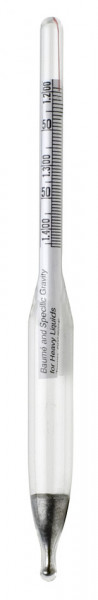 SP Bel-Art, H-B DURAC 1.000/1.400 Specific Gravity and 0/41 Degree Baume Dual Scale Hydrometer for L