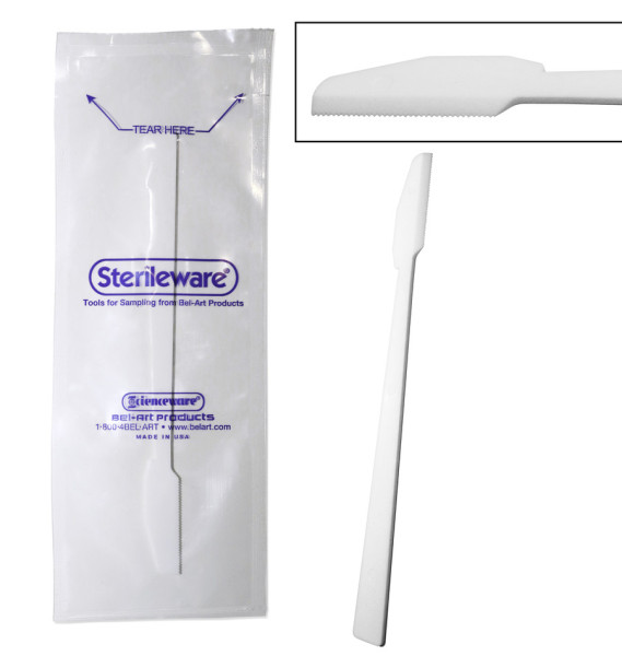 SP Bel-Art Sterileware Plastic Sampling Knife; 8¼in., Sterile, Individually Wrapped (Pack of 200)
