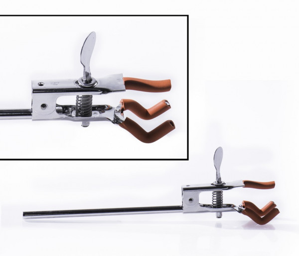 SP Bel-Art Spring Action 9 in. Burette Clamp; Opens 0 to 1 in.