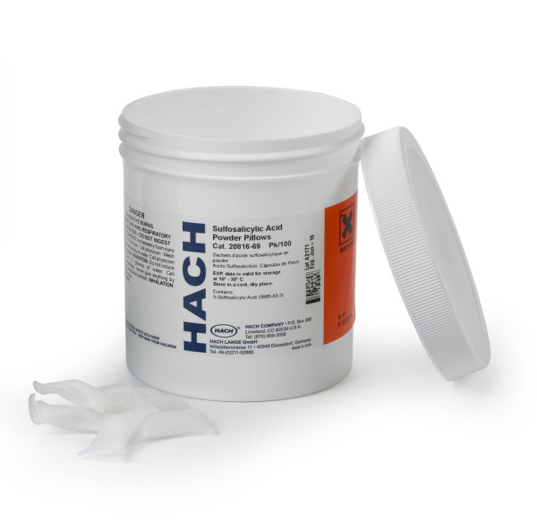 Hach Sulfosalicylic Acid Powder Pillows, pk/100