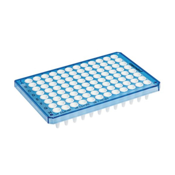 Eppendorf twin.tec 96 real-time PCR Plates, semi-skirted, 250 µL, PCR clean, blau, Wells weiß, 25 Pl