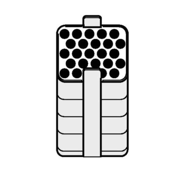 Eppendorf Adapter, for 25 round-bottom tubes 1.2 – 5 mL, 2 pcs.