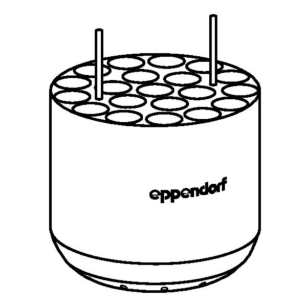 Eppendorf Adapter, for 20 round-bottom tubes 9 mL, 2 pcs.