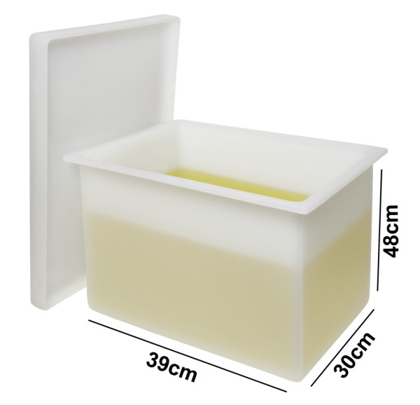 SP Bel-Art Heavy Duty Polyethylene RectangularTank with Top Flanges, without Faucet; 15.25 x 12x 19
