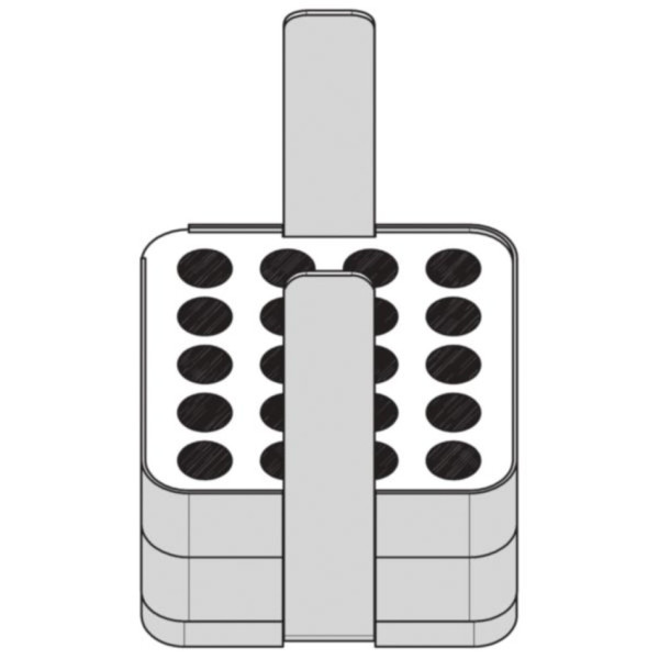 Eppendorf Adapter, für 20 Reaktionsgefäße 1,5/2,0 mL, 2 Stück