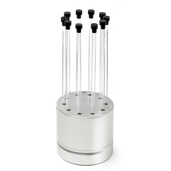 Asynt DrySyn NMR Heating Insert: single insert with 10 wells, each 5.5 mm diameter designed to suit 5.3 mm NMR tubes.