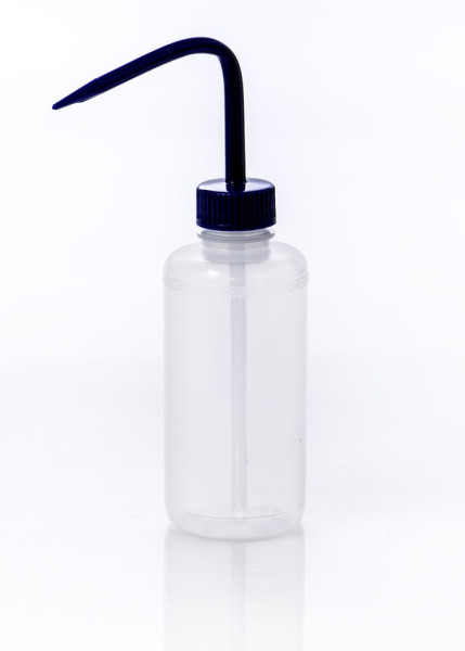 SP Bel-Art Narrow-Mouth 250ml (8oz) PolyethyleneWash Bottles; Blue Polypropylene Cap, 28mmClosure (Pack of 6)