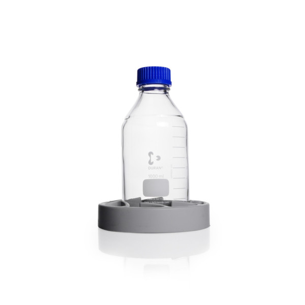 DWK Silicone Bottle Holder, grey, suitable for all round and square bottles with a diameter of 75 - 120 mm