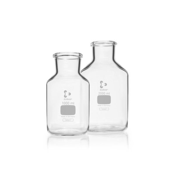DWK DURAN® bottles, reagent, wide neck, unground, clear, 2000 ml