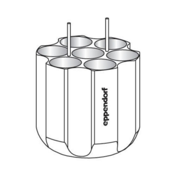 Eppendorf Adapter, for 7 conical tubes 50 mL, 2 pcs.