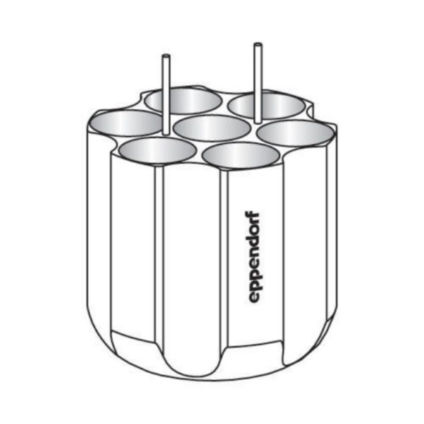 Eppendorf Adapter, für 7 konische Gefäße 50 mL, 2 Stück