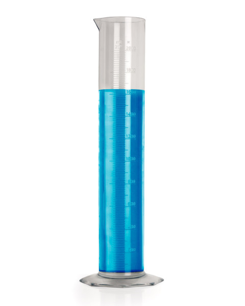 SP Bel-Art 2000ml Clear TPX Graduated Cylinder;20.0ml Graduation