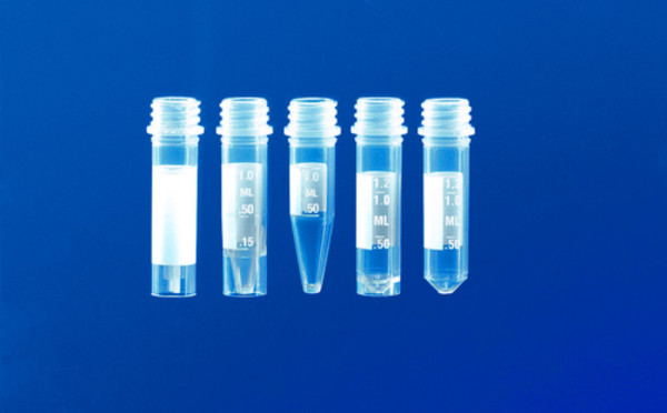 BRAND Microtubes (PP) with bulk screw cap (PP) with silicone sealing, 1.5 ml, round bottom, graduated