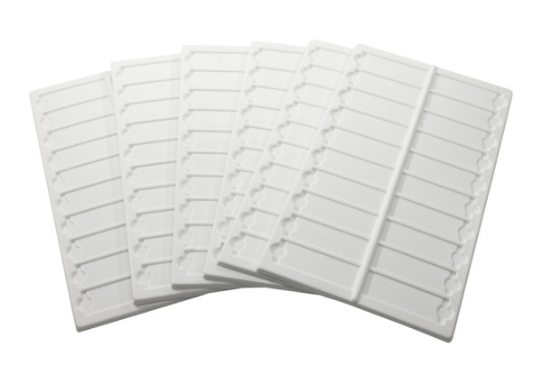 SP Bel-Art Microscope Slide Tray; 20 Capacity,13½ x 6 ? in., Plastic (Pack of 6)