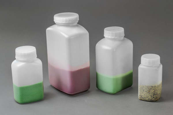 SP Bel-Art Polystormor Square Edge, Wide-Mouth250ml (8oz) Polyethylene Bottles; PolypropyleneCap, 43
