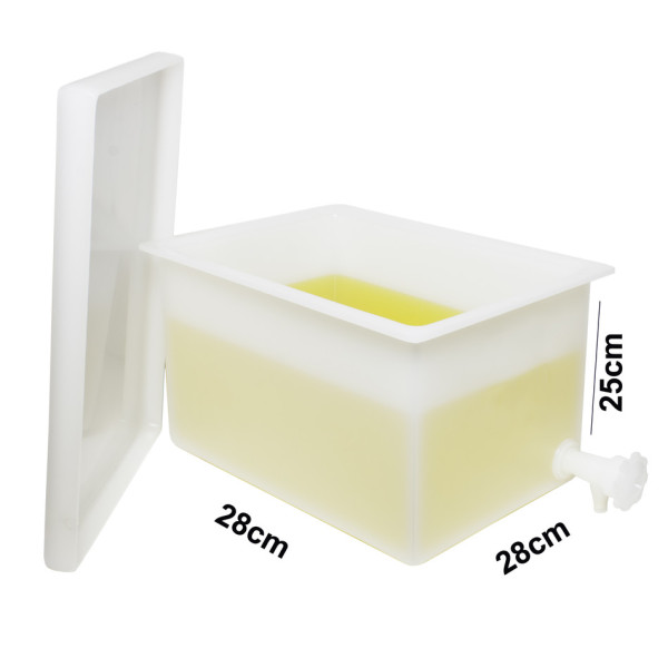 SP Bel-Art Heavy Duty Polyethylene RectangularTank with Top Flanges and Faucet; 11 x 11 x 10 in.