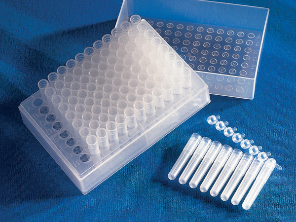 Corning® 96-well Polypropylene Cluster Tubes, Individual Format, Sterile, 96 Tubes/Rack, 960 Tubes/Case