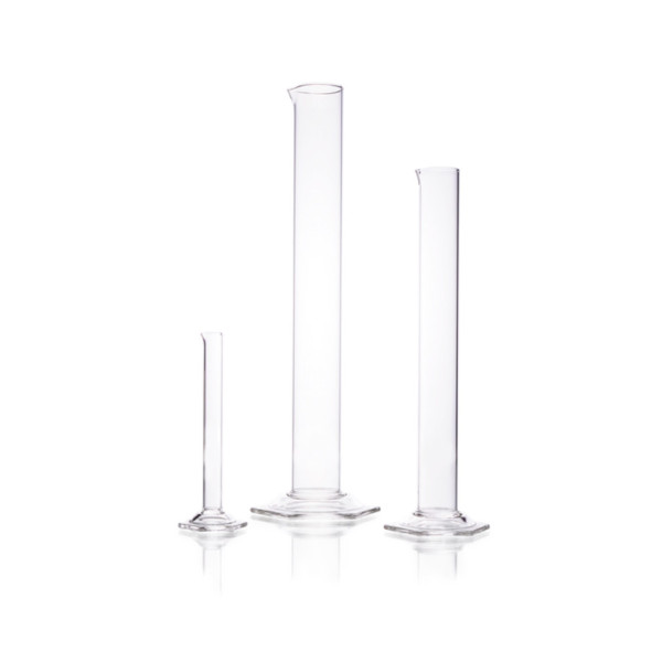 DWK DURAN® Measuring cylinders, hexagonal base, without graduation, 5 ml, without stamping in foot