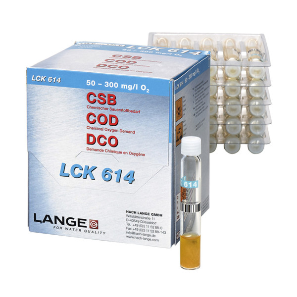 Hach COD cuvette test 50-300 mg/L O₂, 25 tests