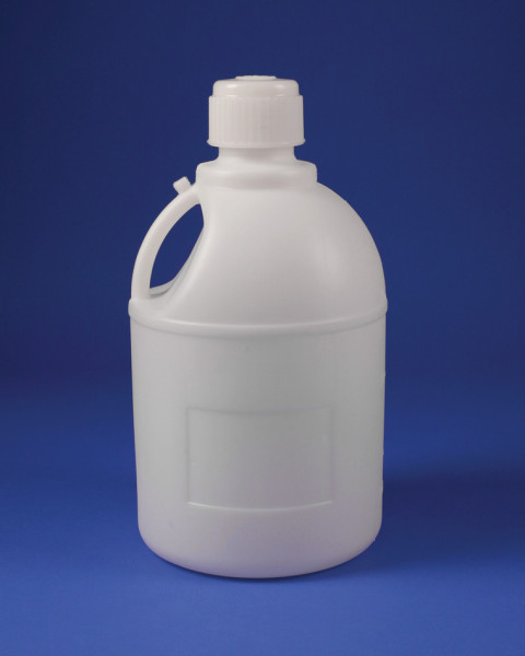 SP Bel-Art Polyethylene Carboy with Handle andScrew Cap; 20 Liters (5 Galllons), 83mm Closure
