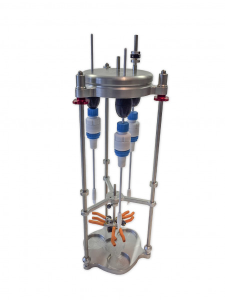 Asynt DrySyn Vortex Complete Kit: including DrySyn Vortex with support stand and clamping mechanism, 3 x stirrer shafts (6 mm shaft diameter), 3 x stirrer guides (B24 cone joint) and 3 x 500 mL