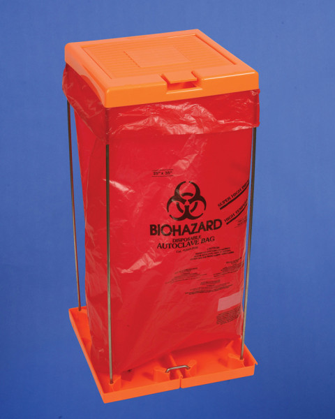 SP Bel-Art Clavies Orange Biohazard Bag Holder