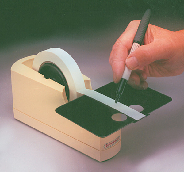 SP Bel-Art Write-On Single Roll Label Tape Dispenser; 8³/₈ x 3³/₈ x 3³/₄ in.