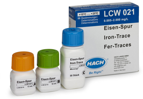 Hach Iron trace, reagent set, 0.005-2.0mg/L Fe