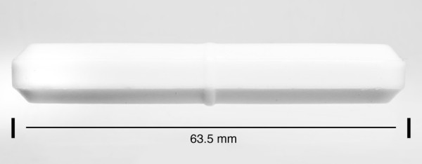 SP Bel-Art Spinbar Teflon Octagon MagneticStirring Bar; 63.5 x 9.5mm, White