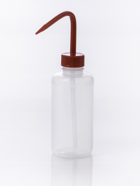 SP Bel-Art Narrow-Mouth 250ml (8oz) PolyethyleneWash Bottles; Red Polypropylene Cap, 28mm Closure(Pa
