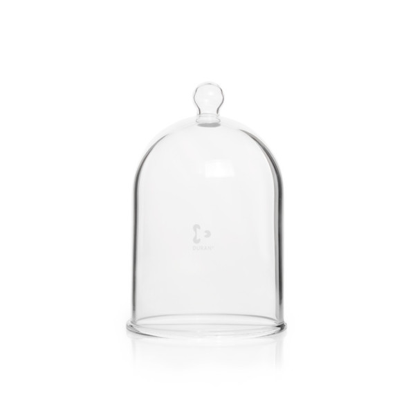DWK DURAN® Bell jars with knob, for vacuum use, 250 x 185 mm