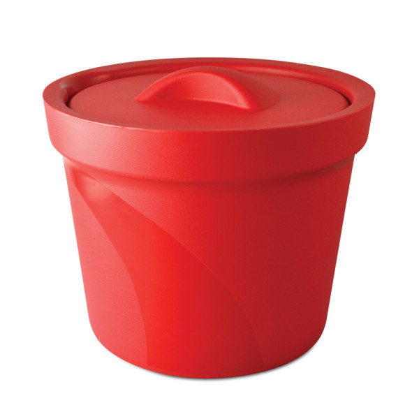 SP Bel-Art Magic Touch 2 High Performance Red IceBucket; 4.0 Liter, With Lid
