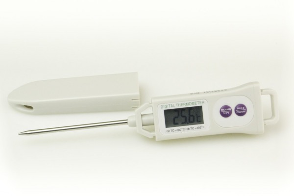 SP Bel-Art, H-B DURAC Calibrated Electronic Stainless Steel Stem Thermometer, -50/200C (-58/392F), 7