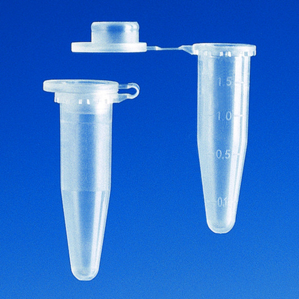 BRAND Microtubes, PP, 1.5 ml, BIO-CERT® PCR QUALITY, transparent, with lid locking