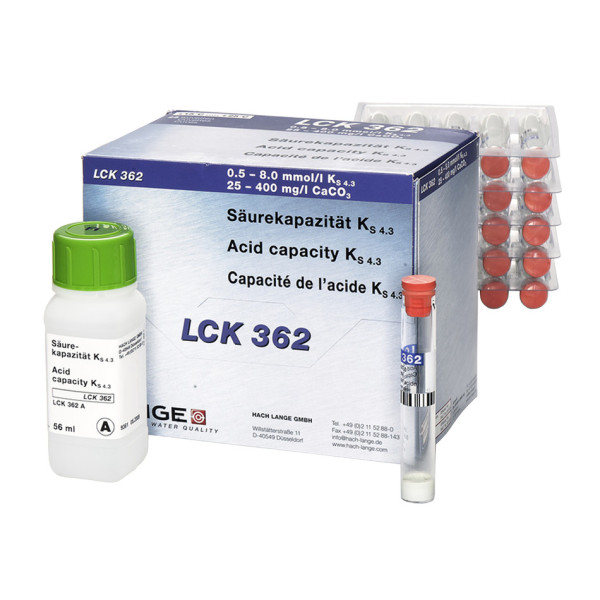 Hach Acid capacity - KS4.3, cuvette test, 0.5-8.0 mmol/L, 25 tests