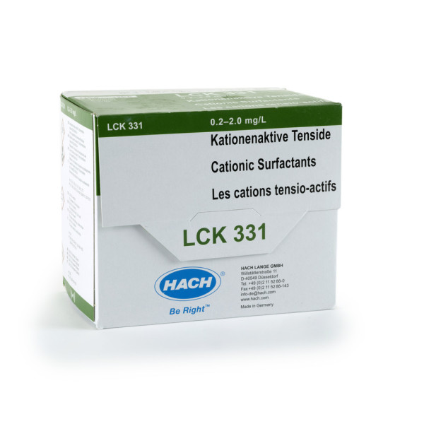 Hach Cationic surfactants cuvette test 0.2-2.0 mg/L, 25 tests