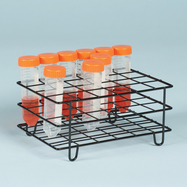 SP Bel-Art Poxygrid Centrifuge Tube Rack; For50ml Tubes, 24 Places, Black