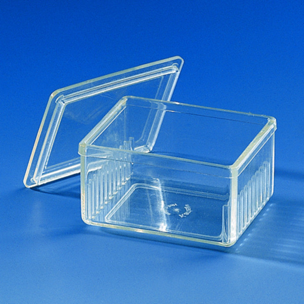 BRAND Staining trough, PMP, Schiefferdecker pattern, for 20 slides 76x26 mm, with lid