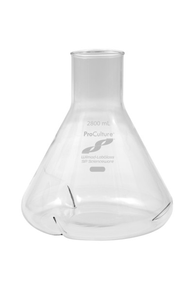 SP Wilmad-LabGlass® ProCulture Fernbach Shaker Flask; 2800mL, Side Baffles