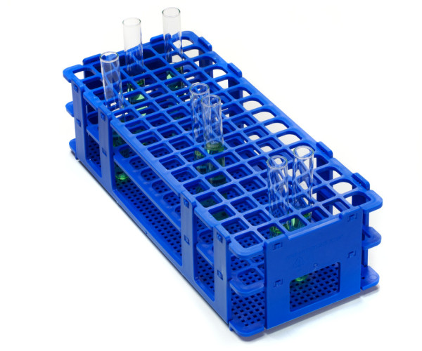 SP Bel-Art No-Wire Test Tube Rack; For 10-13mmTubes, 90 Places, Blue