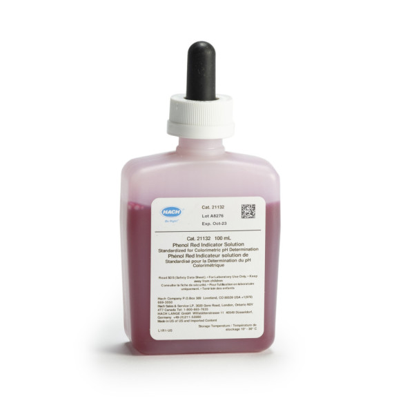 Hach Phenolrot Indikator-Lösung, 6,5 - 8,5 pH, 100 mL