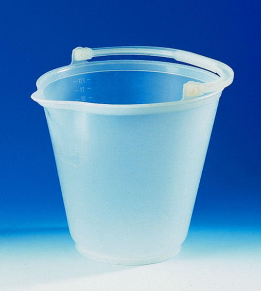 BRAND Bucket, PP, w/o lid, with spout, 12 length, height 300 mm reinforced rim and handle