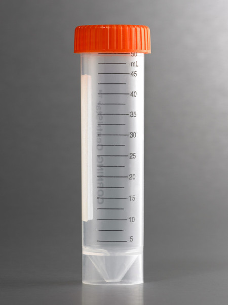 Corning® 50 mL PP Centrifuge Tubes, Self-Standing with Plug Seal Cap, Bulk Packed, Sterile, 25/Pack, 500/Case