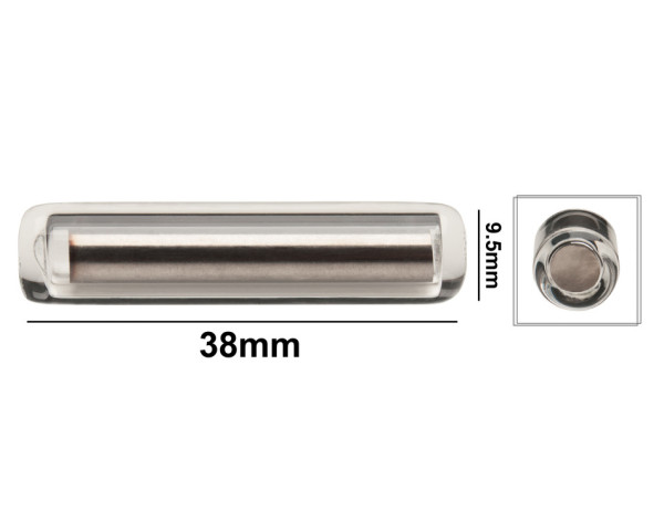 SP Bel-Art Pyrex Magnetic Stirring Bar; GlassEncapsulated, 38 x 9.5mm