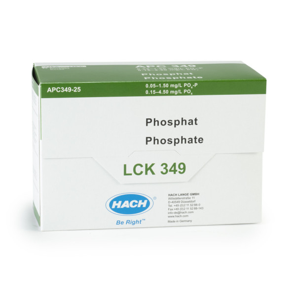 Hach Phosphate (Ortho/Total) cuvette test 0.05-1.5 mg/L PO₄-P, 25 tests