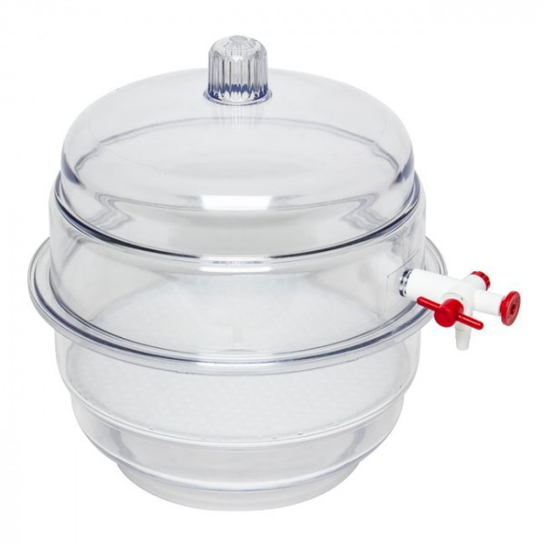 SP Bel-Art "SPACE SAVER" Polycarbonate VacuumDesiccator with Clear Polycarbonate Bottom; 0.20cu. ft.