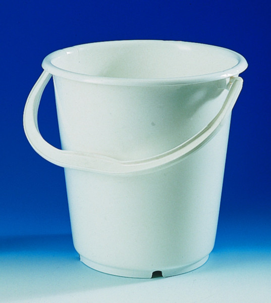 BRAND Bucket, PE-HD, w/o lid and spout, 10 length, height 300 mm with graduation and handle